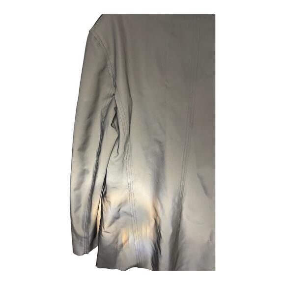 Norma Kamali Oversized Single Breasted Jacket Reflective Stretch Gray Size M/38 - Picture 13 of 14